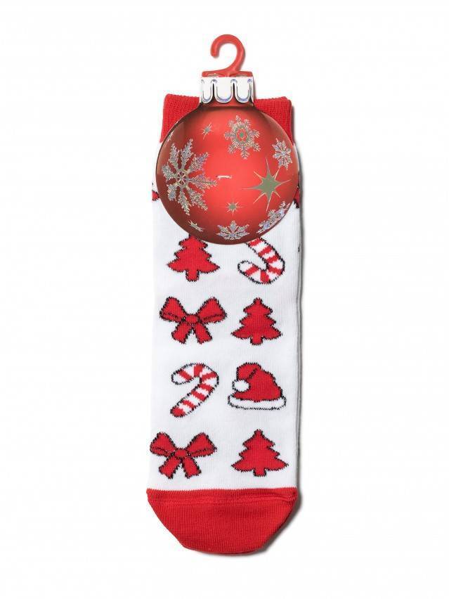 Шкарпетки дитячі CONTE-KIDS (люрекс, новорічні) 17С-48СП, р.16-18, 299 білий - 2
