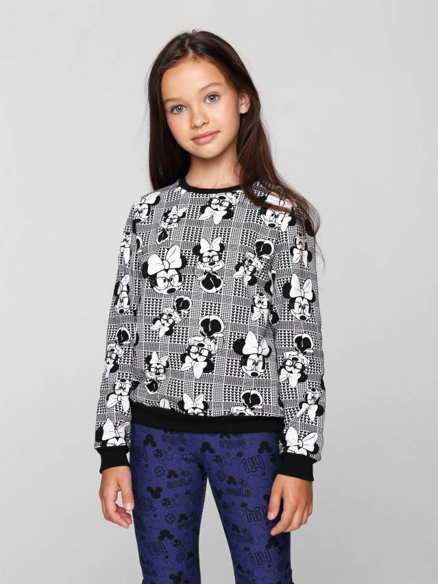Джемпер для девочек CE DISNEY DD 1076, р.134,140-72, black-ivory - 1