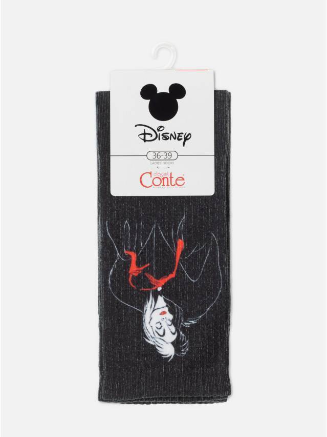 Шкарпетки жіночі бавовняні CE DISNEY (подовжені) 19С-236СПМ, р.23-25, 348 чорний - 4