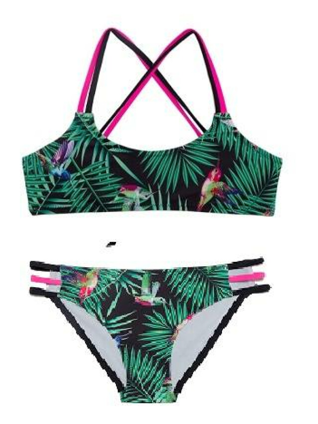 Костюм купальний для дівчаток ESLI TROPICAL, р.146,152-76, смарагдовий - 1