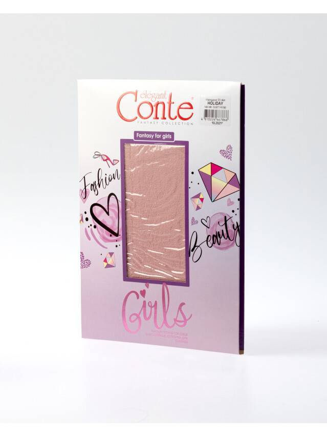 Колготки дитячі ошатні CE HOLIDAY, р.104-110, dusty rose - 4