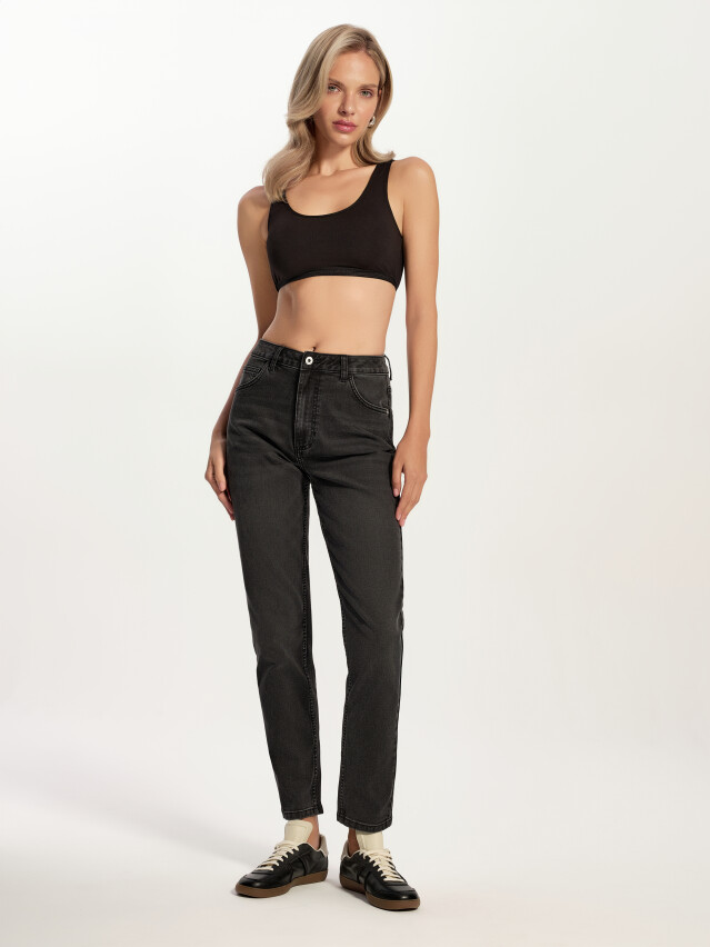 Брюки джинсові жін. CON-828, р.170-102, washed black - 1