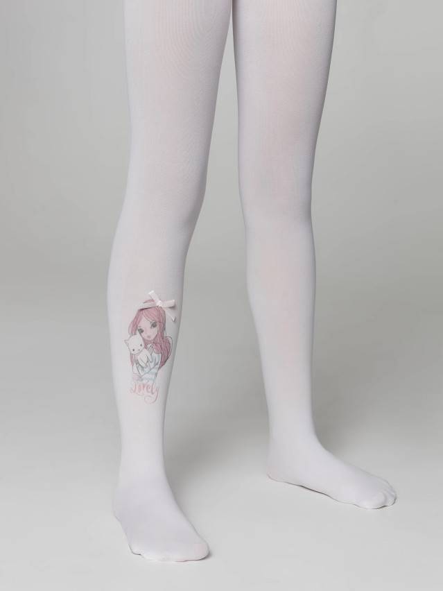 Колготки дитячі ошатні CE LOVELY, р.104-110, bianco - 4