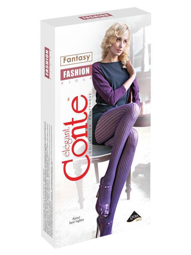 Колготки жіночі бавовняні CONTE ELEGANT FASHION, р.2, grey - 2