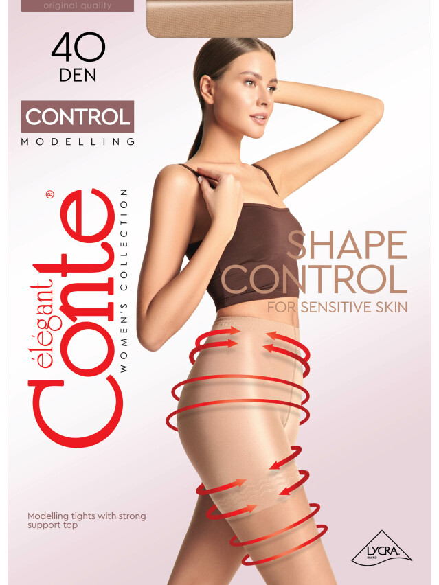 Колготки жіночі CONTROL 40, р.2, natural - 4