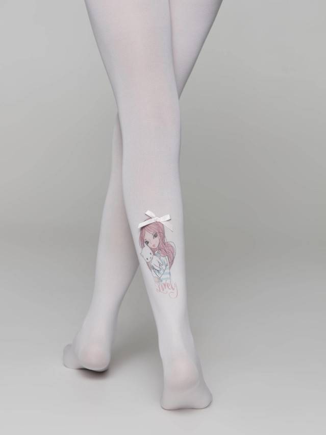 Колготки дитячі ошатні CE LOVELY, р.104-110, bianco - 1