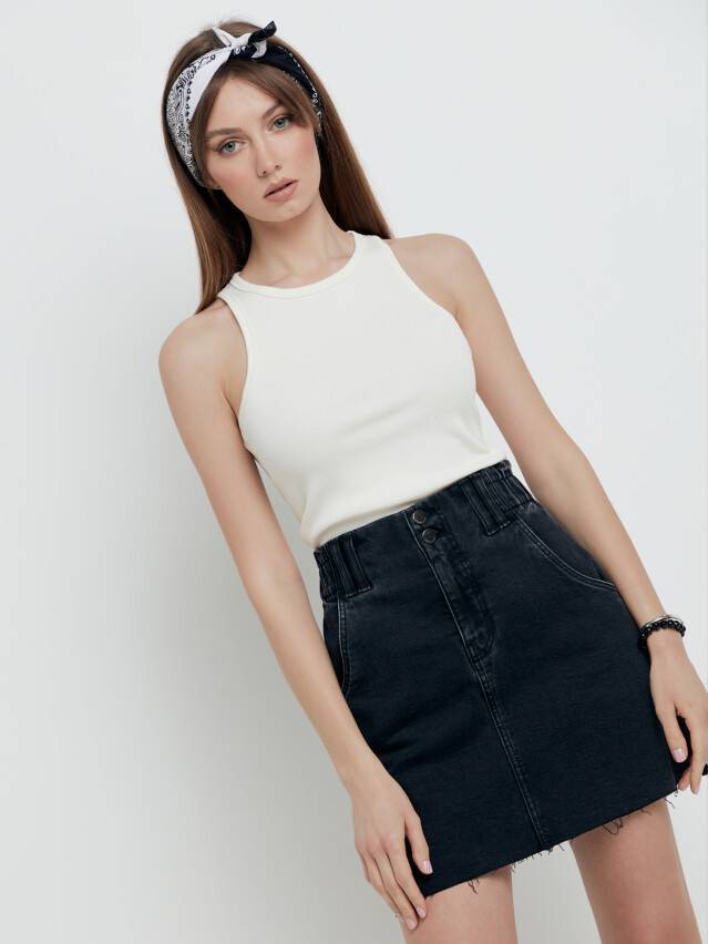Спідниця жіноча джинсова CE CON-424, р.170-90, washed black - 1