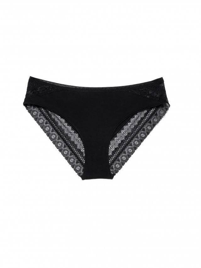 Комфортні труси «BIKINI» поєднують в собі класику трикотажу й естетику кокетливого мережива. Білизна зроблена без бокових швів, - 3