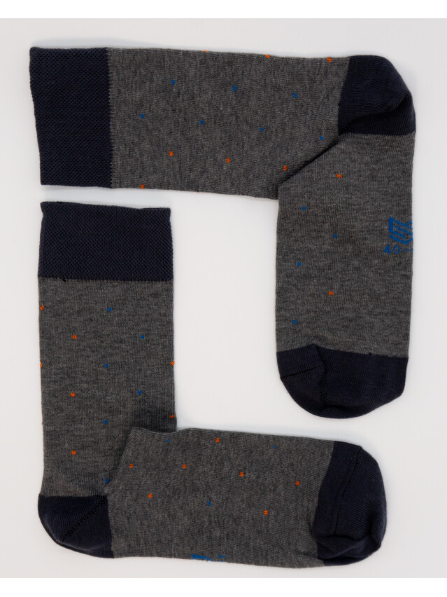 Шкарпетки чол. MS M0201S, р.40-41, 48 т.сірий меланж - 2