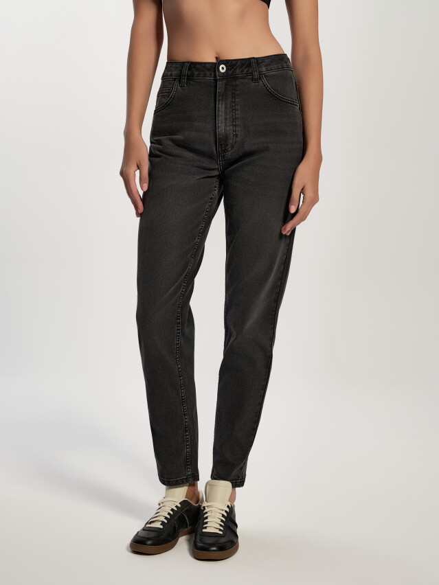 Брюки джинсові жін. CON-828, р.170-102, washed black - 4