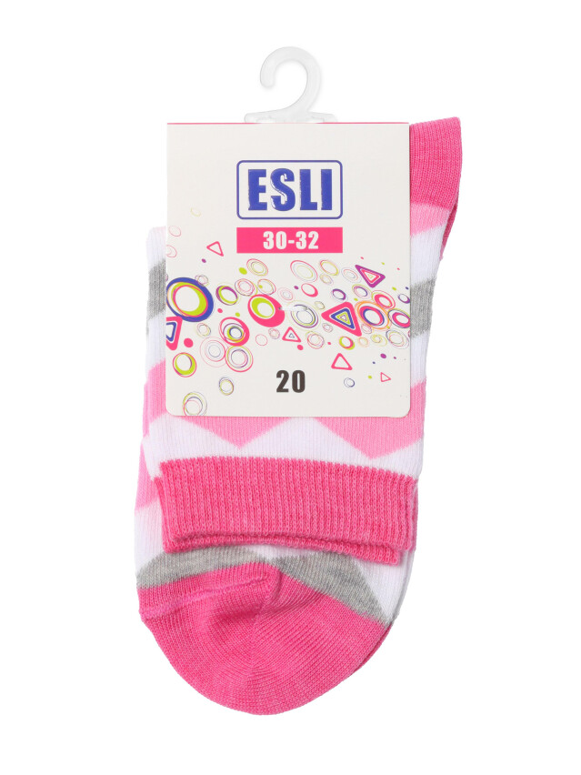 Шкарпетки дитячі ESLI 14С-14СПЕ, р.12, 276 білий-рожевий - 2