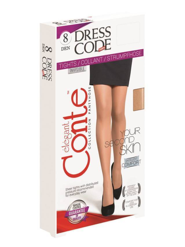 Колготки жіночі DRESS CODE 8, р.2, beige - 4