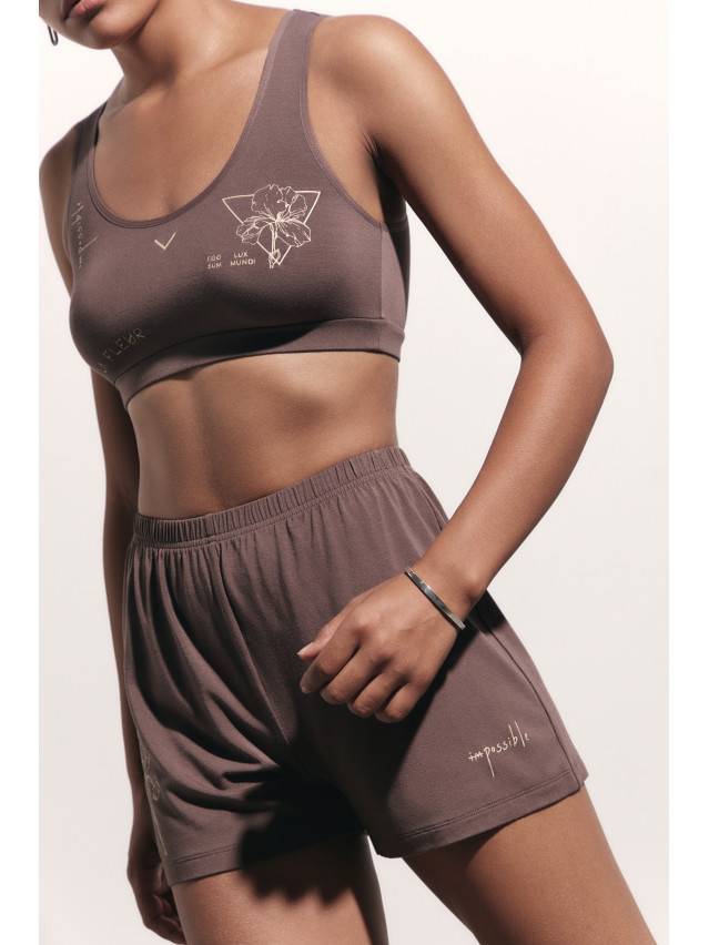 Шорти жіночі CE TATTOO STYLE LHW 1715, р.170-90, dark cappuccino - 2