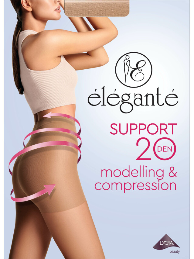 Колготки жіночі EL SUPPORT 20, р.2, natural - 1