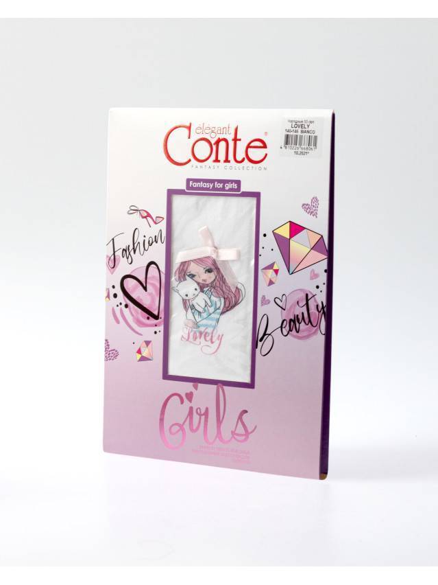 Колготки дитячі ошатні CE LOVELY, р.104-110, bianco - 5