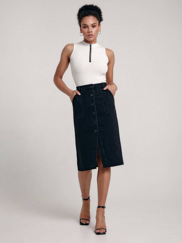 Спідниця жіноча джинсова CE CON-439, р.170-90, washed black - 5
