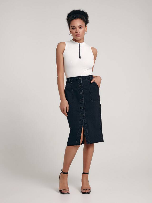Спідниця жіноча джинсова CE CON-439, р.170-90, washed black - 2