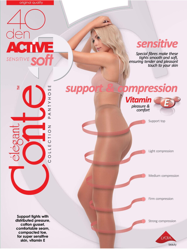Колготки жіночі CE ACTIVE SOFT 40 (EURO),р.6, natural - 2