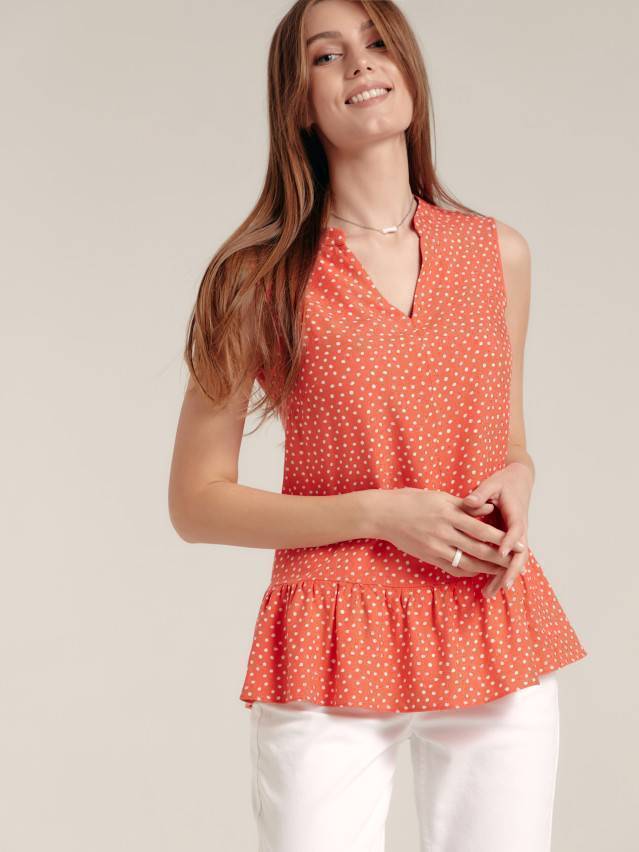 Блузка женская CE LBL 1196, р.170-84-90, coral-white - 1
