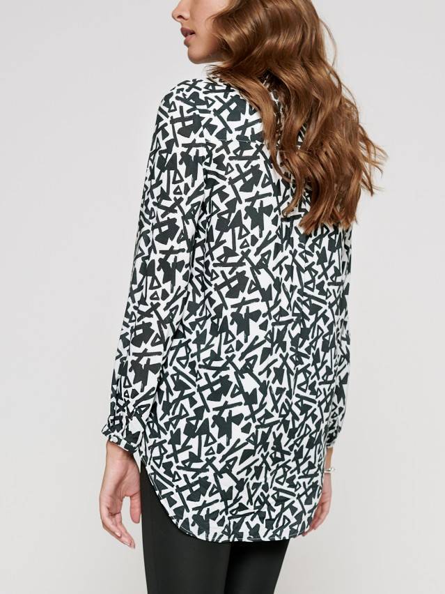 Рубашка LBL 1091, р.170-84-90, white-black - 2