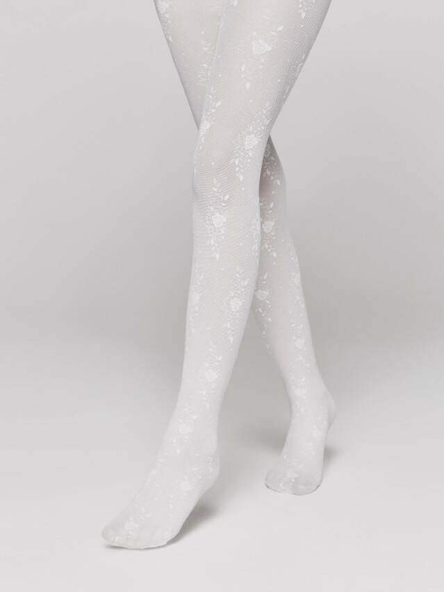 Колготки детские нарядные CE SOFIA, р.104-110, bianco - 1