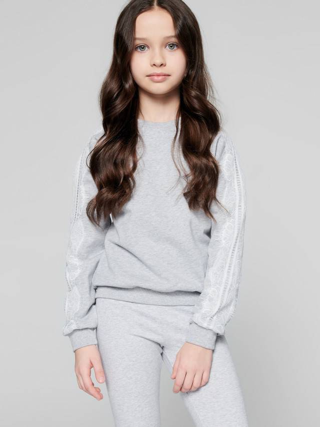 Свитшот DD 1074, р.146,152-76, shiny grey - 1