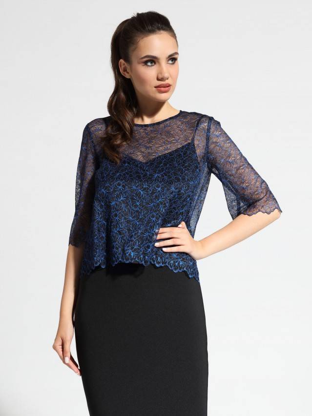 Блузка LBL 1061, р.170-84-90, black-royal blue - 2