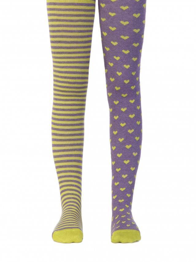 Колготки хлопковые детские TIP-TOP (веселые ножки) 14С-79СП, p. 104-110, фиолетовый-темно-салатовый, рис. 355 - 1