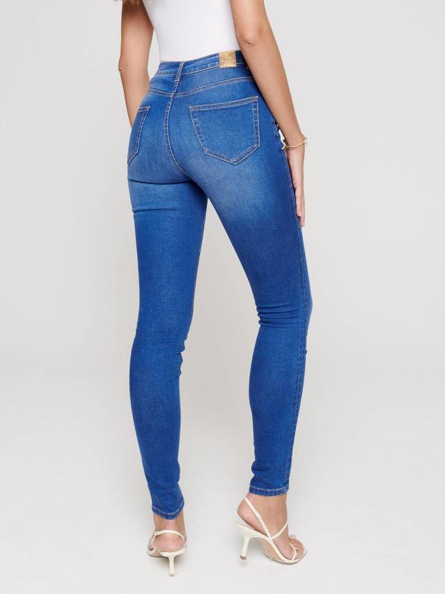 Джинсы skinny с высокой посадкой CON-217, р.170-102, washed royal blue - 2