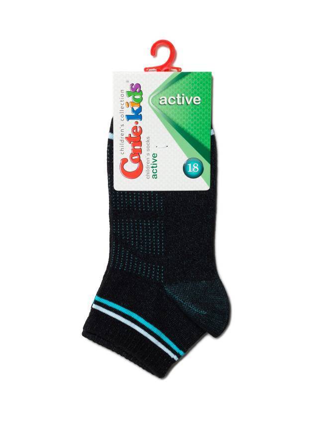 Носки детские ACTIVE (короткие) 13С-34СП, р.16, 508 черный-бирюза - 2