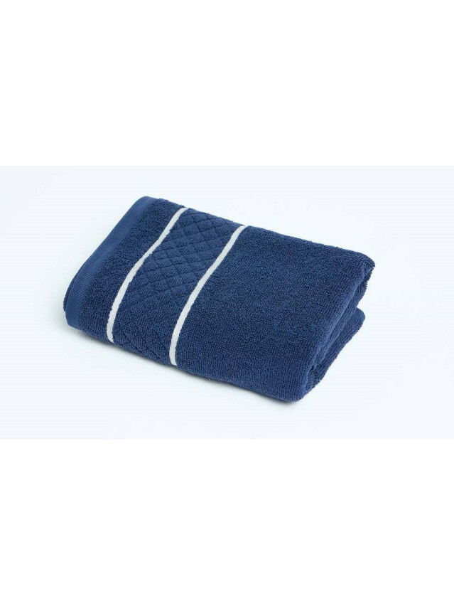 Полотенце махровое TWL Soft 450 г/м2, 50*90 см, т.синий - 1