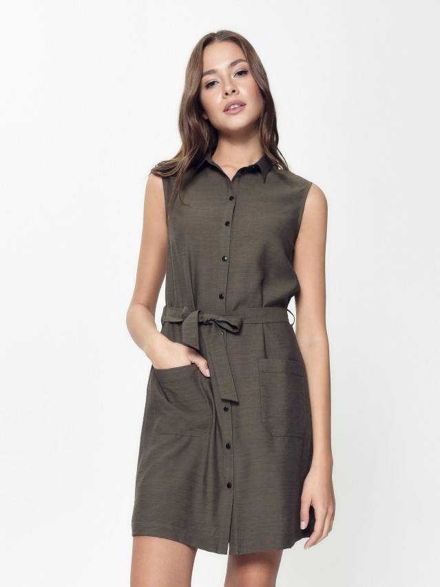 Платье-рубашка LPL 915, р.170-84-90, khaki - 1