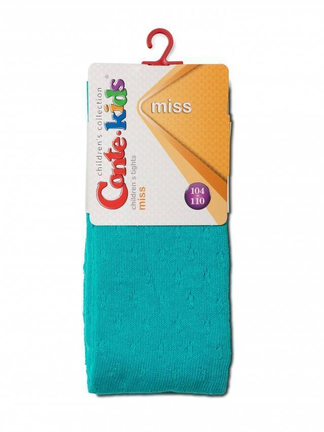 Колготки хлопковые детские MISS (ажурные) 7С-80СП, p. 104-110, бирюза, рис. 404 - 2