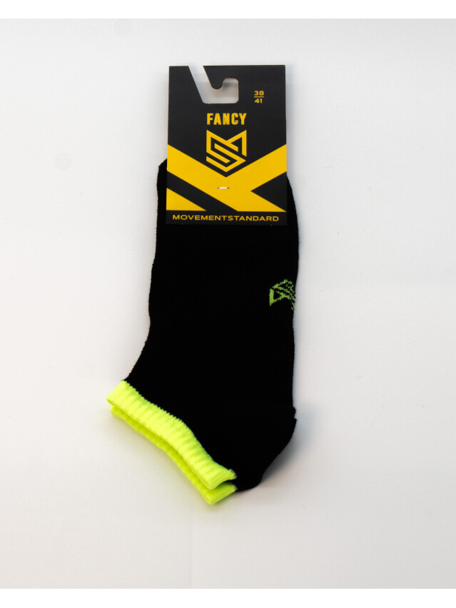 Носки MS M0305S Fancy (ультракороткие) р.42-45, 49 черно-салатовый - 5