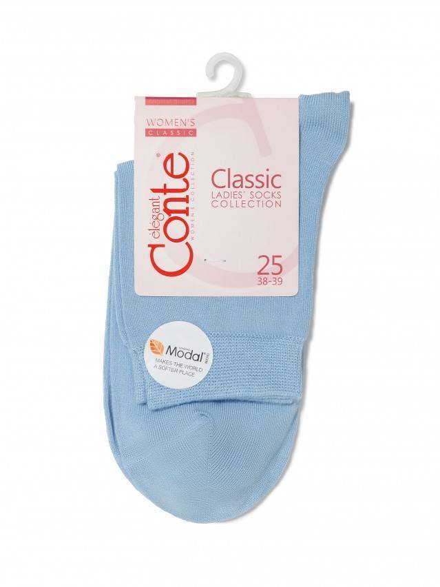 Носки вискозные женские CLASSIC (микромодал) 13С-64СП, р. 36-37, голубой, рис. 000 - 3
