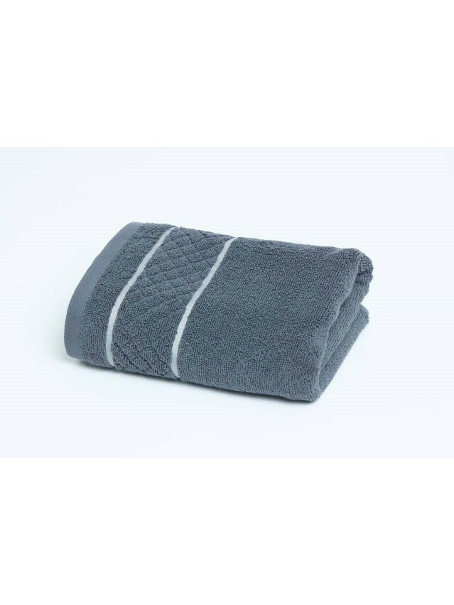 Полотенце махровое TWL Soft 450 г/м2, 50*90 см, т.серый - 1
