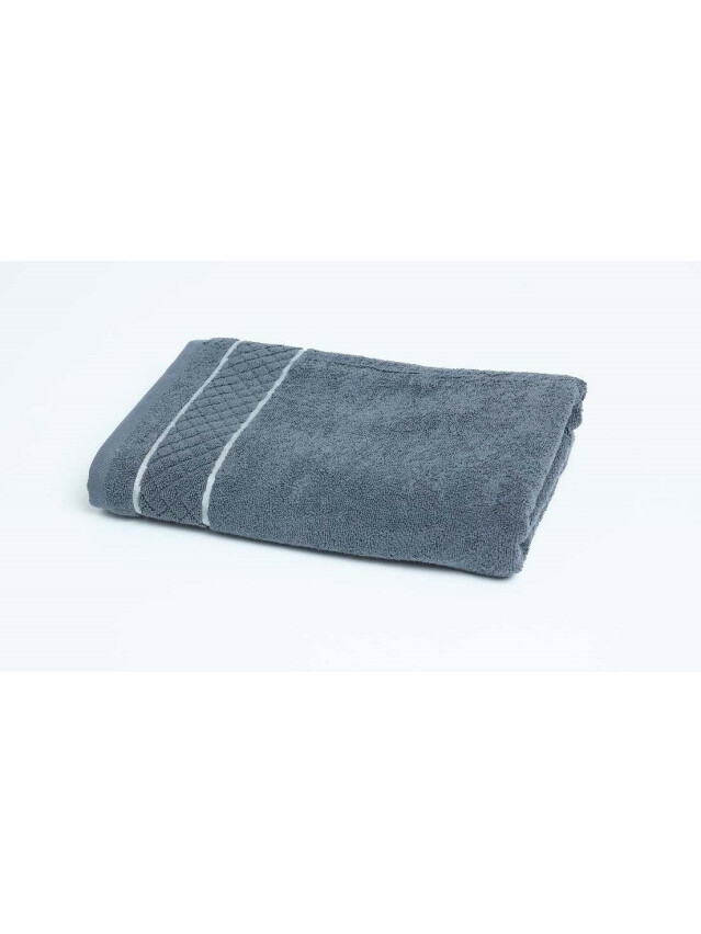 Полотенце махровое TWL Soft 450 г/м2, 70*140 см, т.серый - 1