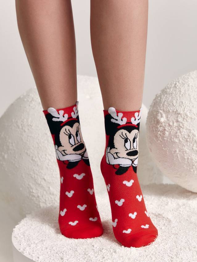 Носки женские хлопковые CE NEW YEAR DISNEY 21С-73СПМ, р.36-39, 646 красный - 1
