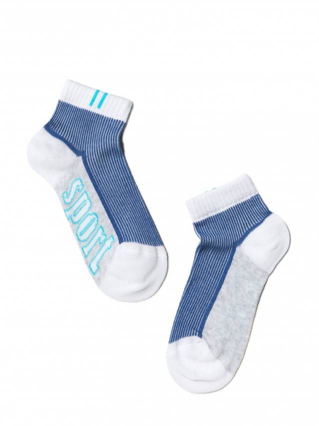 Носки детские ACTIVE (короткие) 13С-34СП, p. 14, белый-синий, рис. 309 - 1