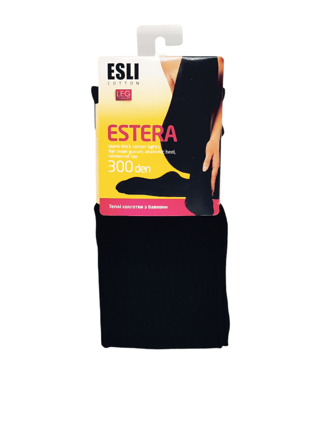 Колготки жін. бавовняні ESLI ESTERA 300 New, р.2, Nero - 2