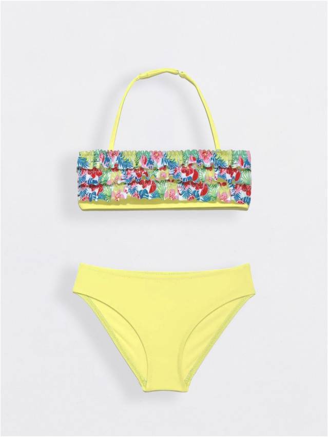 Купальник для девочек SUMMER, р.110,116-56, yellow tropic - 1