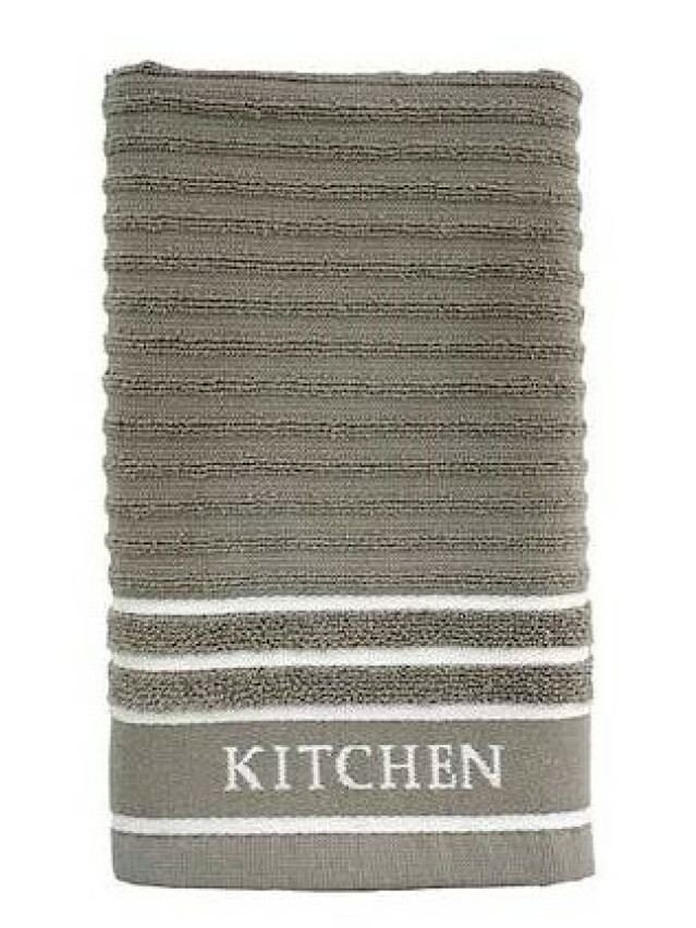 Полотенце кухонное TWL Kitchen home 400 г/м2, 30*50 см, серый - 1