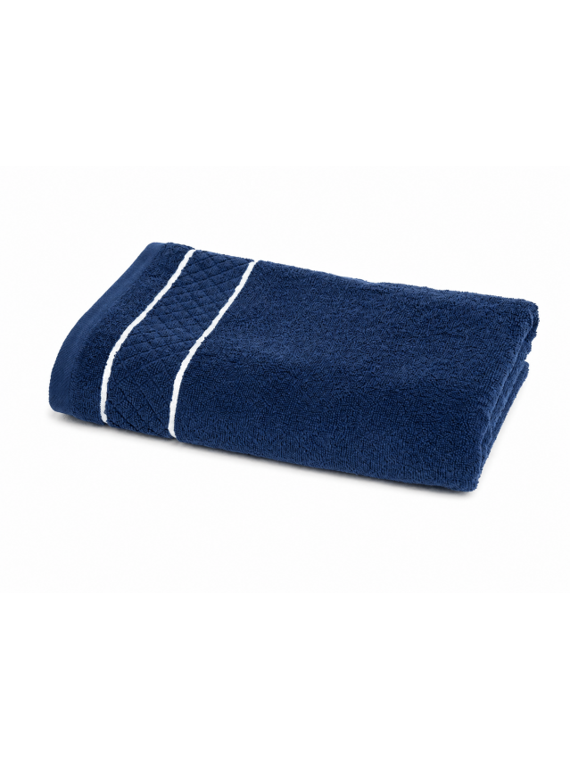 Полотенце махровое TWL Soft 450 г/м2, 70*140 см, т.синий - 2