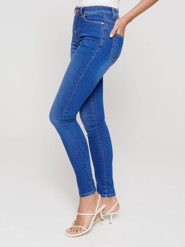 Джинсы skinny с высокой посадкой CON-217, р.170-102, washed royal blue - 3