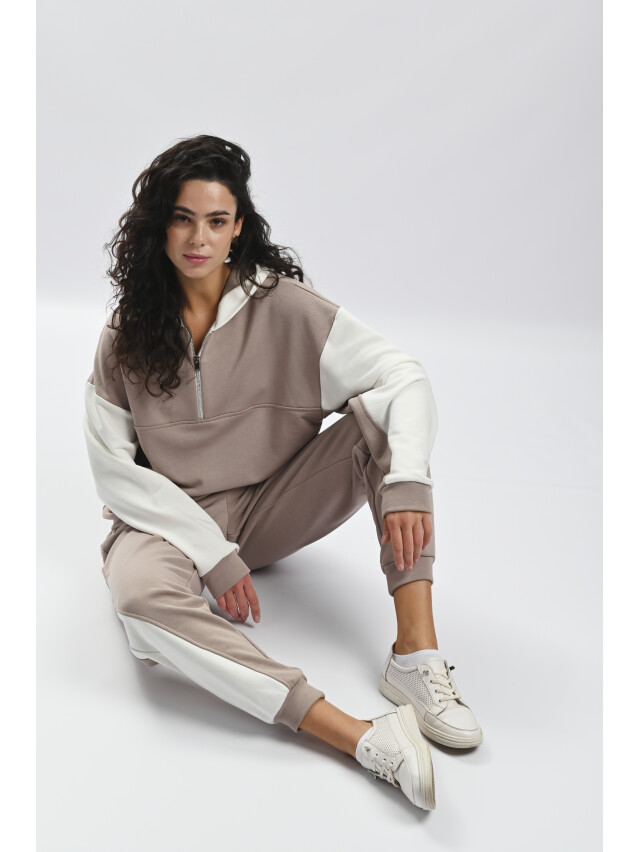 Брюки женские EL 31525, р.XL, latte cream - 4