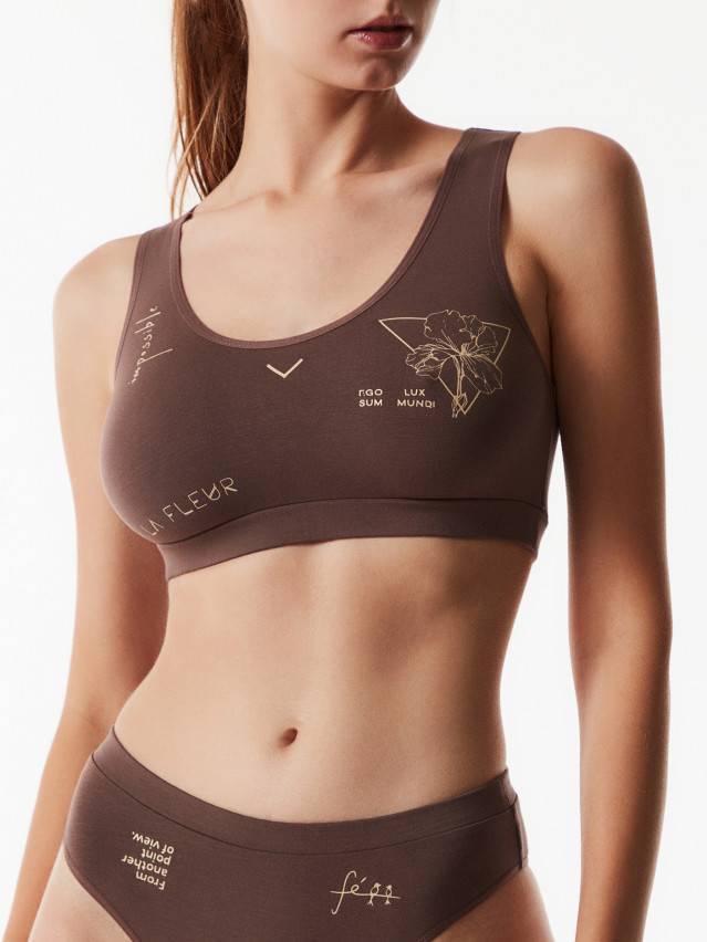 Бюстье CE TATTOO STYLE LBE 1581, р.170-84, dark cappuccino - 5