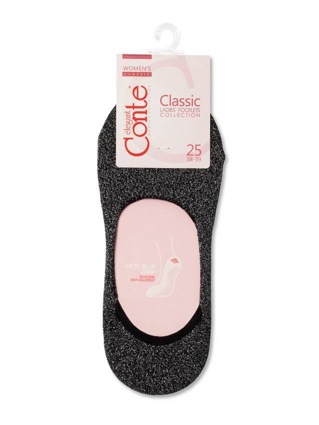 Подследники женские хлопковые CE CLASSIC (люрекс) 17С-62СП, р.36-37, 000 черный - 3