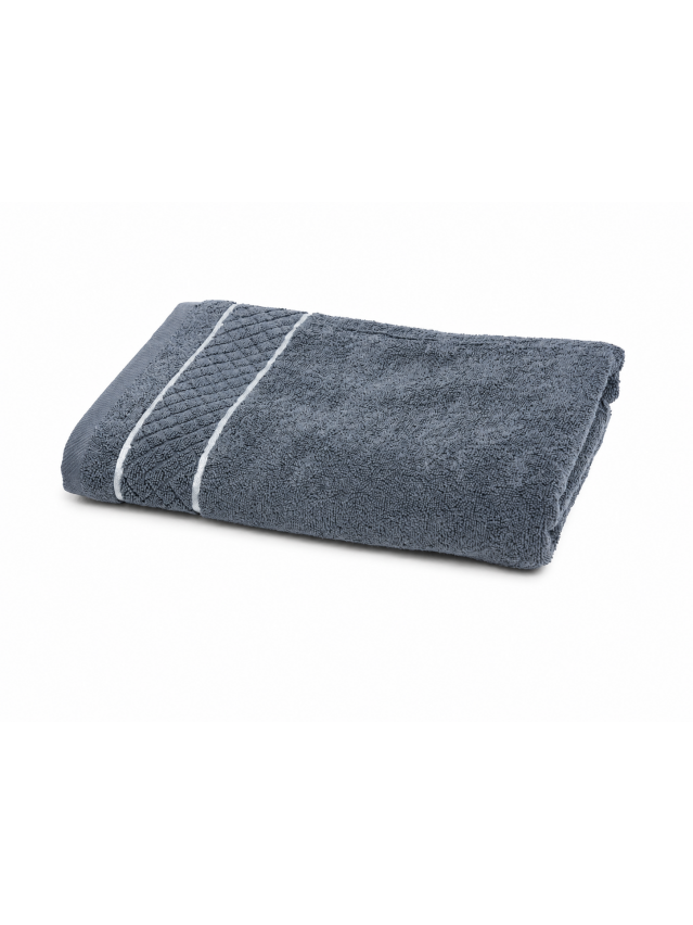 Полотенце махровое TWL Soft 450 г/м2, 70*140 см, т.серый - 2