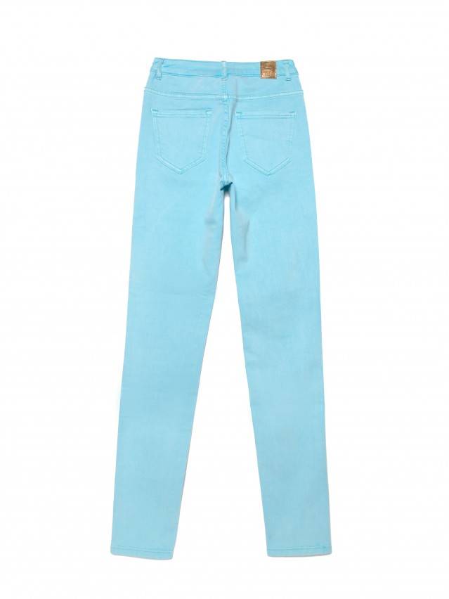 Джинсы skinny с высокой посадкой CON-219, р.170-90, washed aqua blue - 4