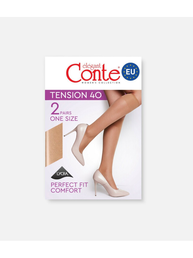 Гольфы женские CE TENSION 40 (2 пары) (EURO),р.23-25, natural - 1